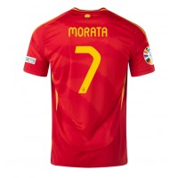 Dres Španielsko Alvaro Morata #7 Domáci ME 2024 Krátky Rukáv